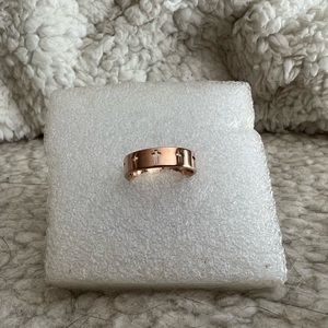 Rose Gold Cross stainless steel ring - size 7.5